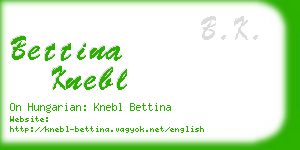 bettina knebl business card